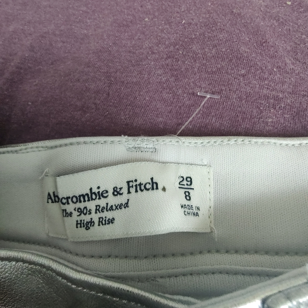 Abercrombie & Fitch Silver '90s Relaxed High Rise Jeans